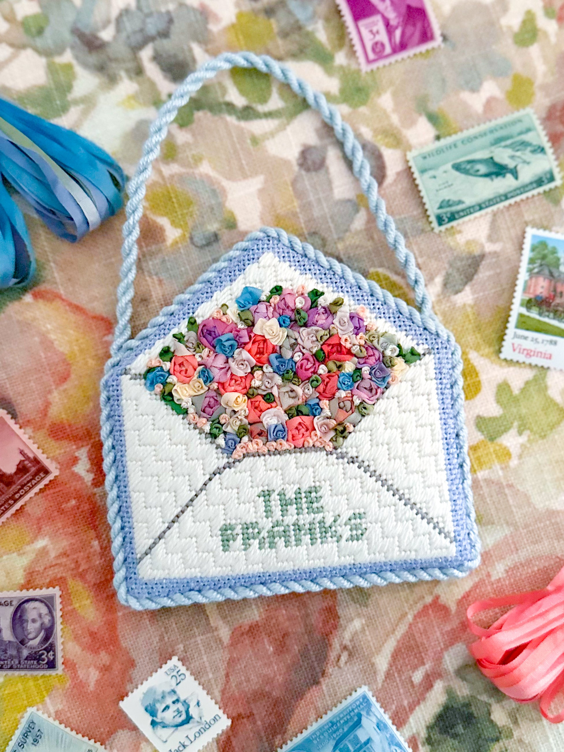Love Letter Blue Needlepoint Canvas 18 Mesh – Coco Frank Studio