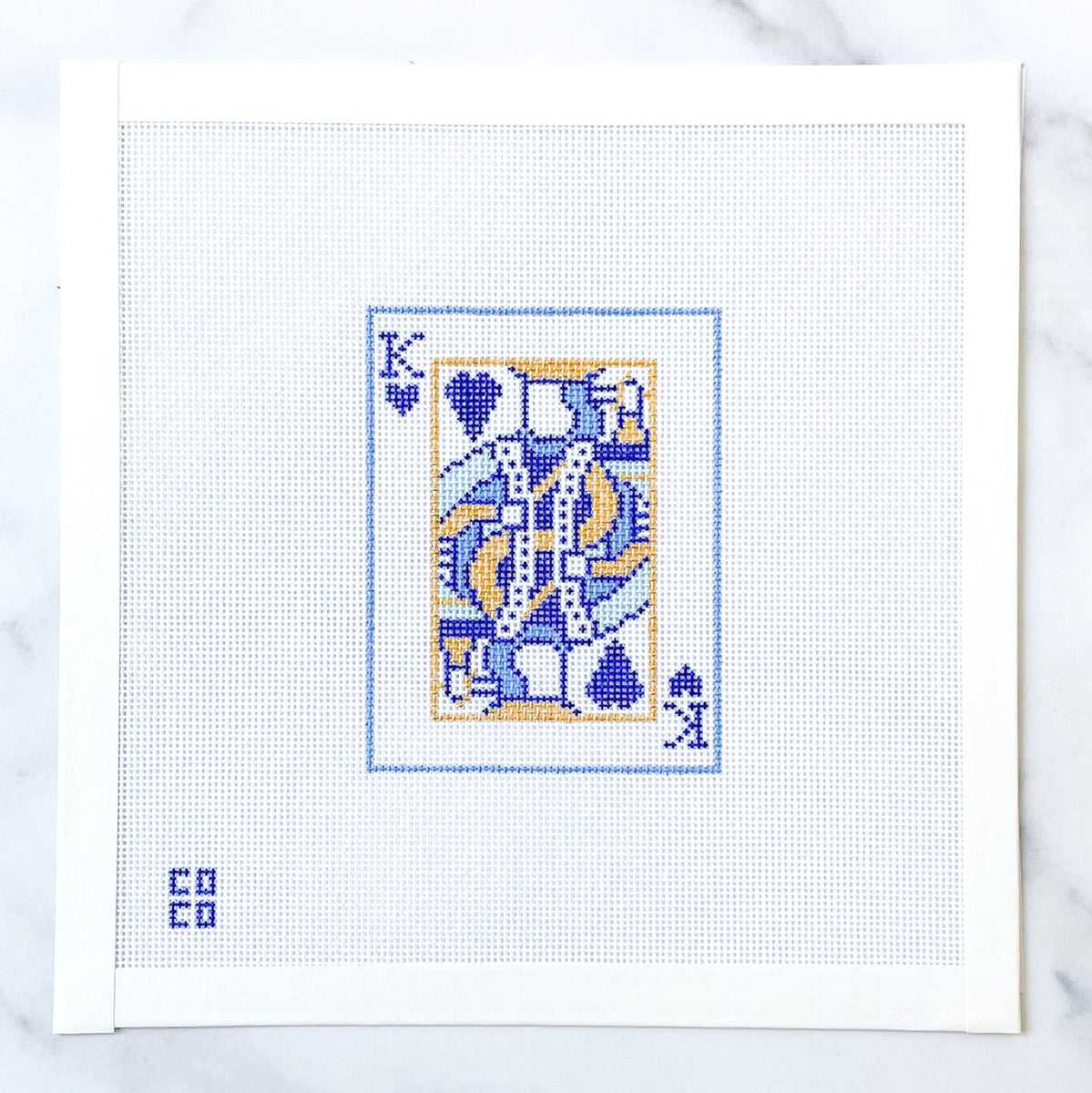 King of Hearts Needlepoint Canvas 18 Mesh – Coco Frank Studio