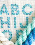 Blue Alphabet Sampler