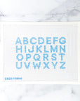 Blue Alphabet Sampler