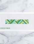 Diagonals Keychain Green