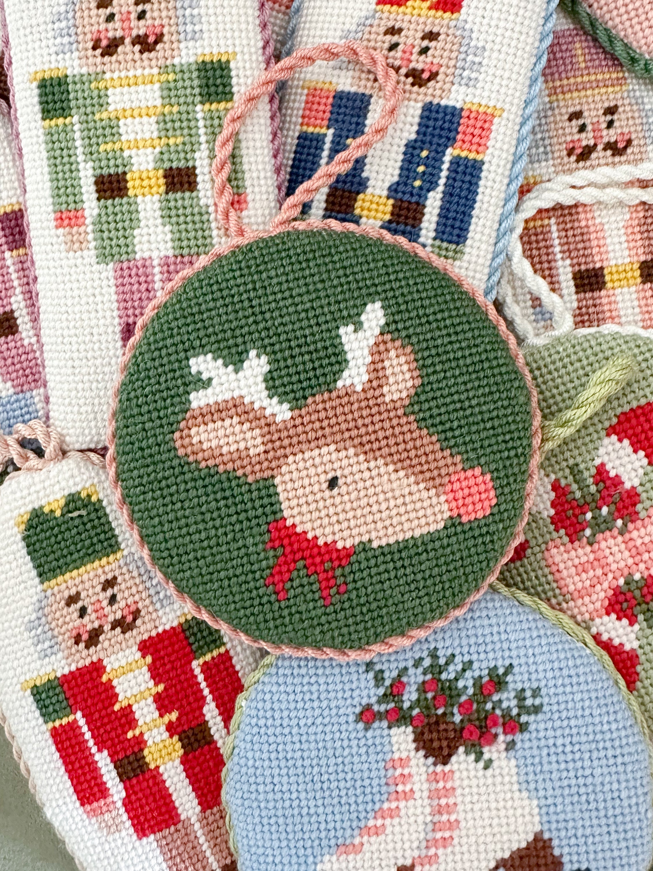 Reindeer Needlepoint Canvas Kit – Coco Frank Studio