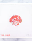 Coral Scallop Shell