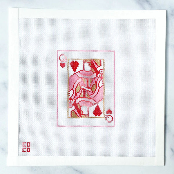 Queen of Hearts Needlepoint Canvas 18 Mesh – Coco Frank Studio