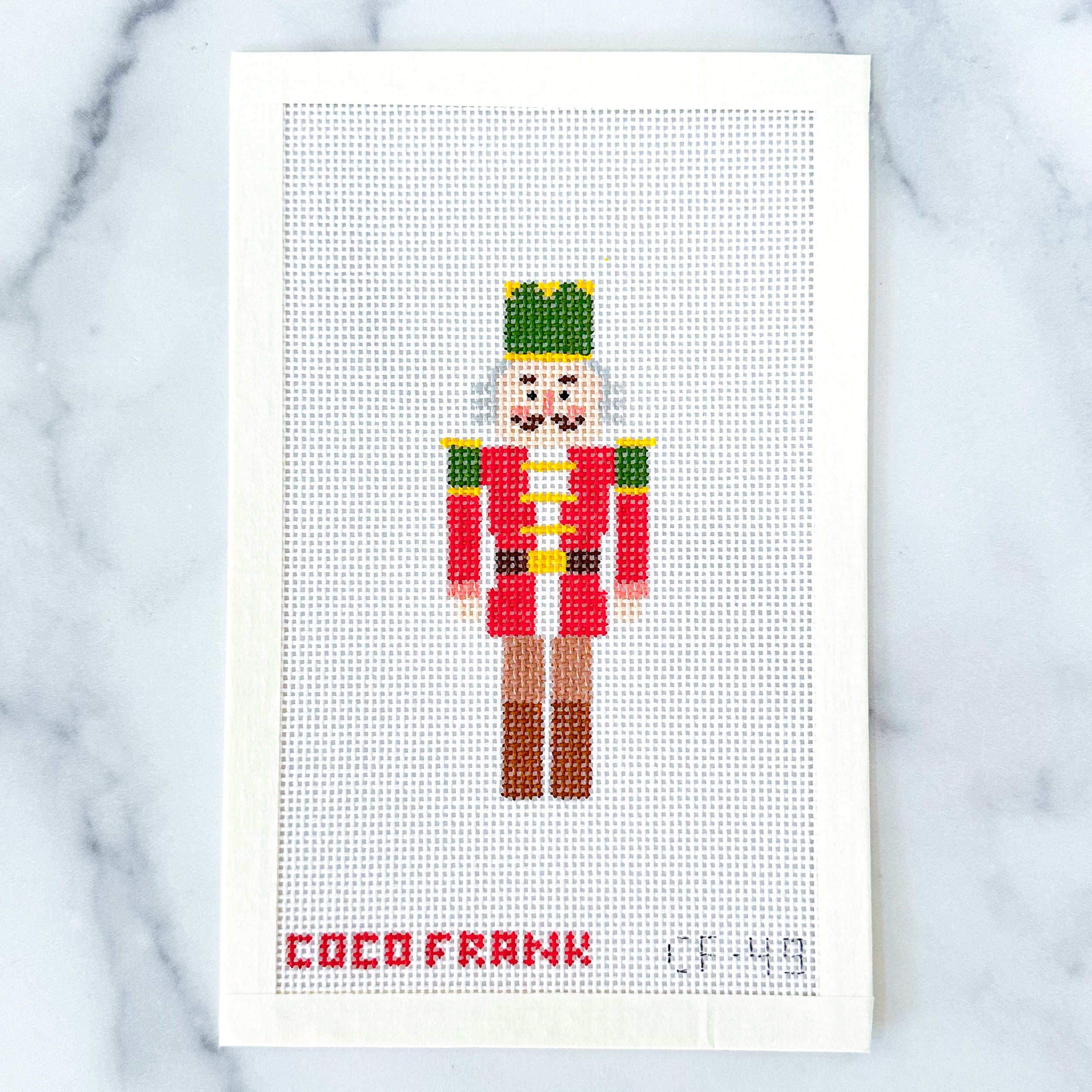 Red Nutcracker Needlepoint Canvas Kit – Coco Frank Studio
