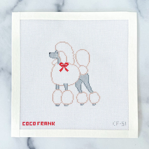 Standard Poodle Needlepoint Canvas – Coco Frank Studio