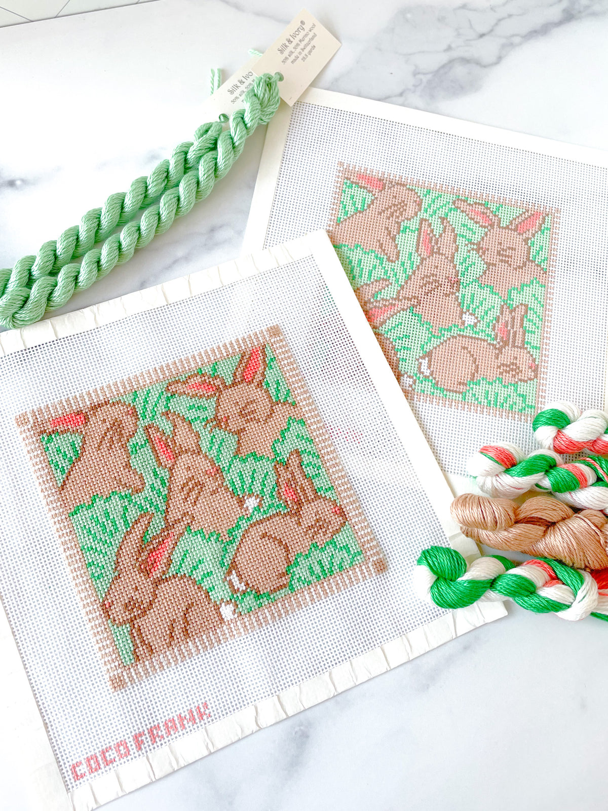 Bunnies Needlepoint Canvas – Coco Frank Studio