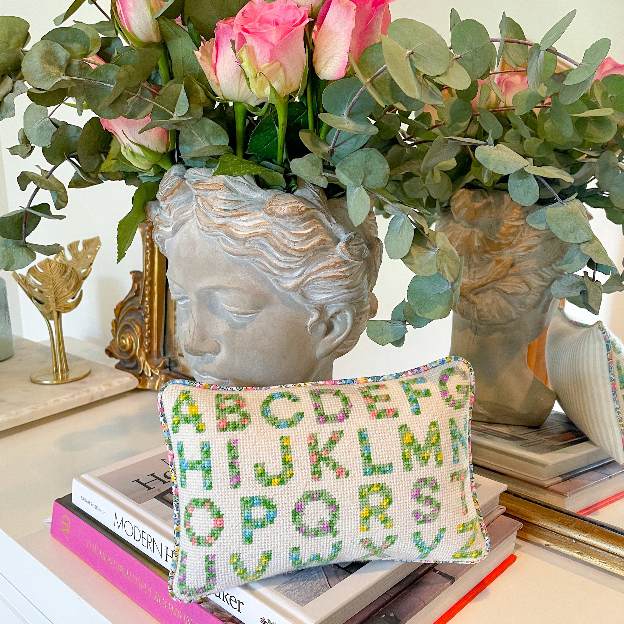 Floral Alphabet Sampler Needlepoint Canvas Kit – Coco Frank Studio