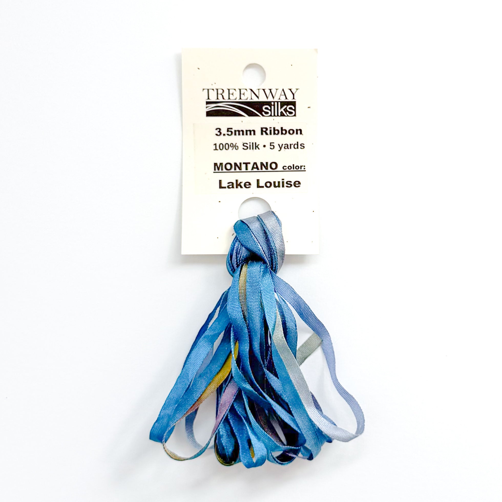 Treenway Silks Ribbon 3.5mm Montano - Lake Louise – Coco Frank Studio