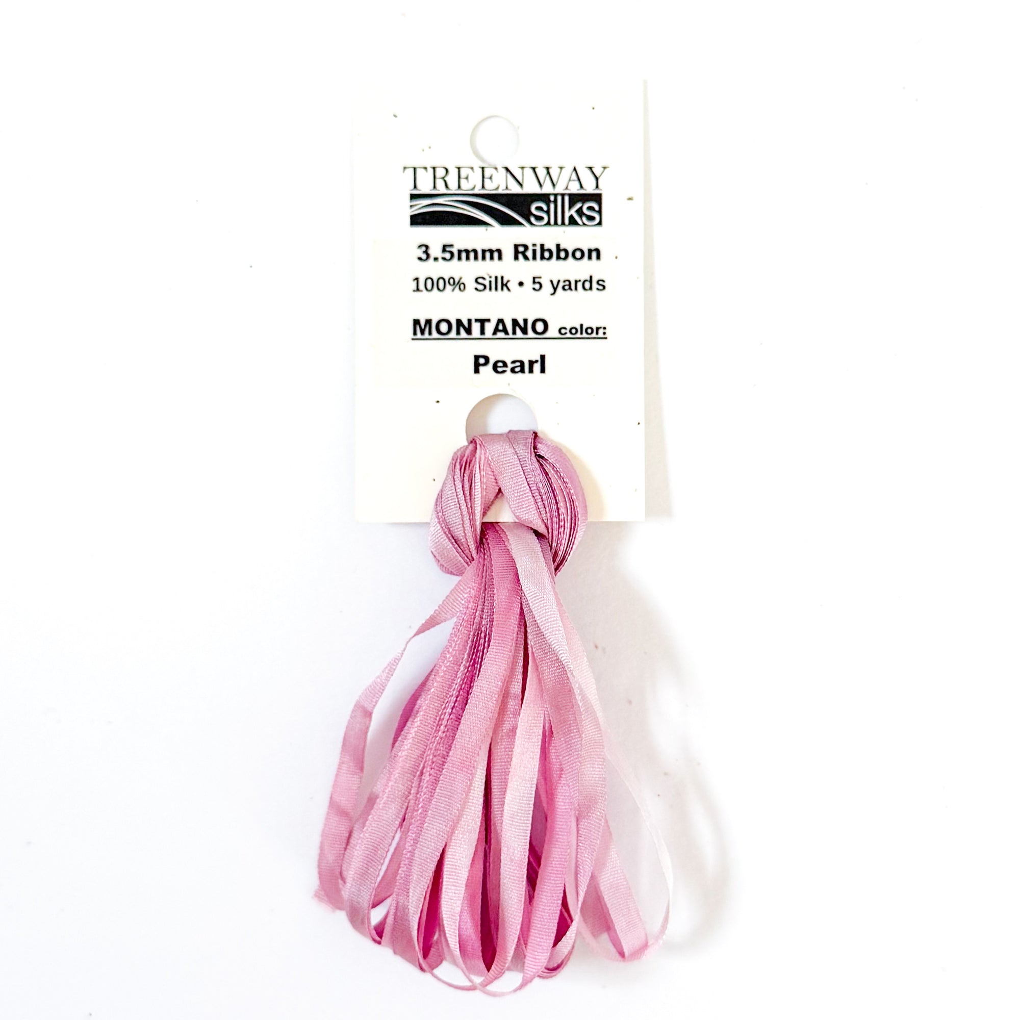 Treenway Silks Ribbon 3.5mm Montano - Pearl