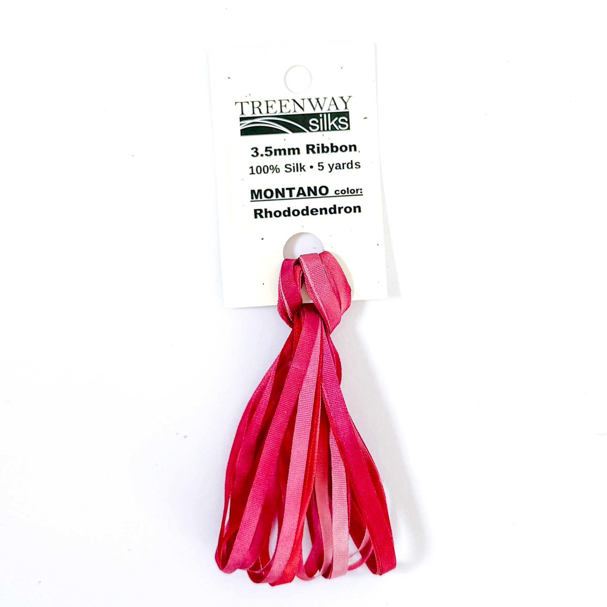 Treenway Silks Ribbon 3.5mm Montano - Rhododendron