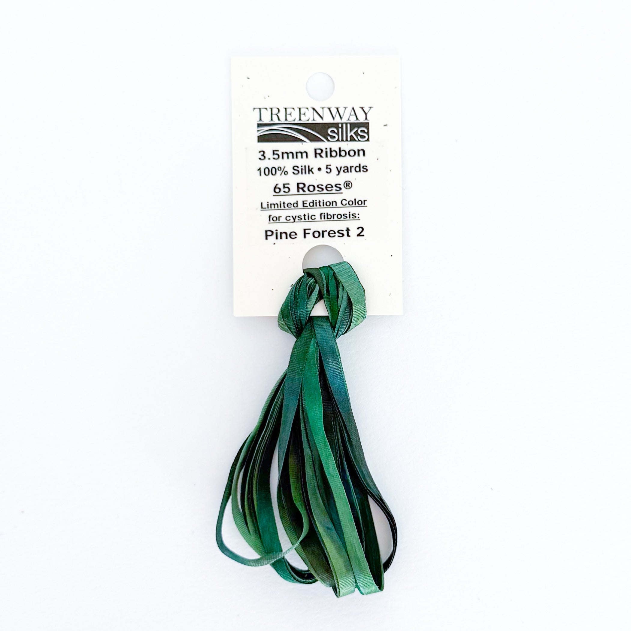 Treenway Silks Ribbon 3.5mm 65 Roses® - Pine Forest 2 – Coco Frank Studio