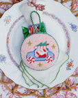 Coco Frank x Calder Clark Santa Jolly (Finished Needlepoint Ornament)