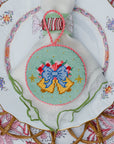 Coco Frank x Calder Clark Floral Bells (Finished Needlepoint Ornament)