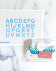 Blue Alphabet Sampler