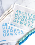 Blue Alphabet Sampler