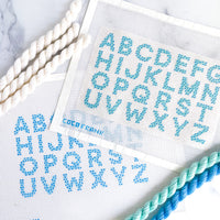 Blue Alphabet Sampler