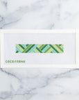 Diagonals Keychain Green