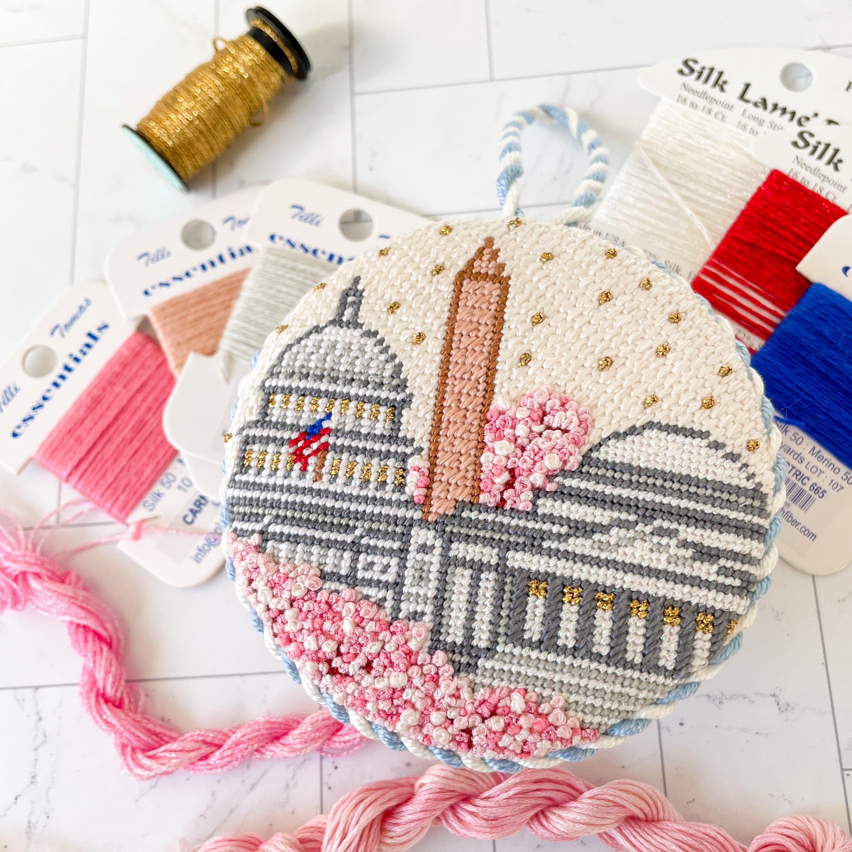 Washington DC Needlepoint Canvas 18 Mesh Coco Frank Studio Washington dc needlepoint canvas 18 mesh coco frank studio
