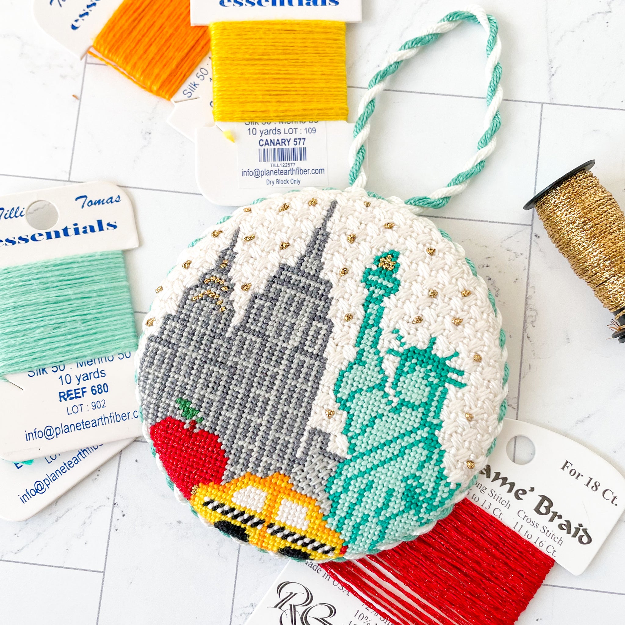 NYC Needlepoint Canvas 18 Mesh Coco Frank Studio