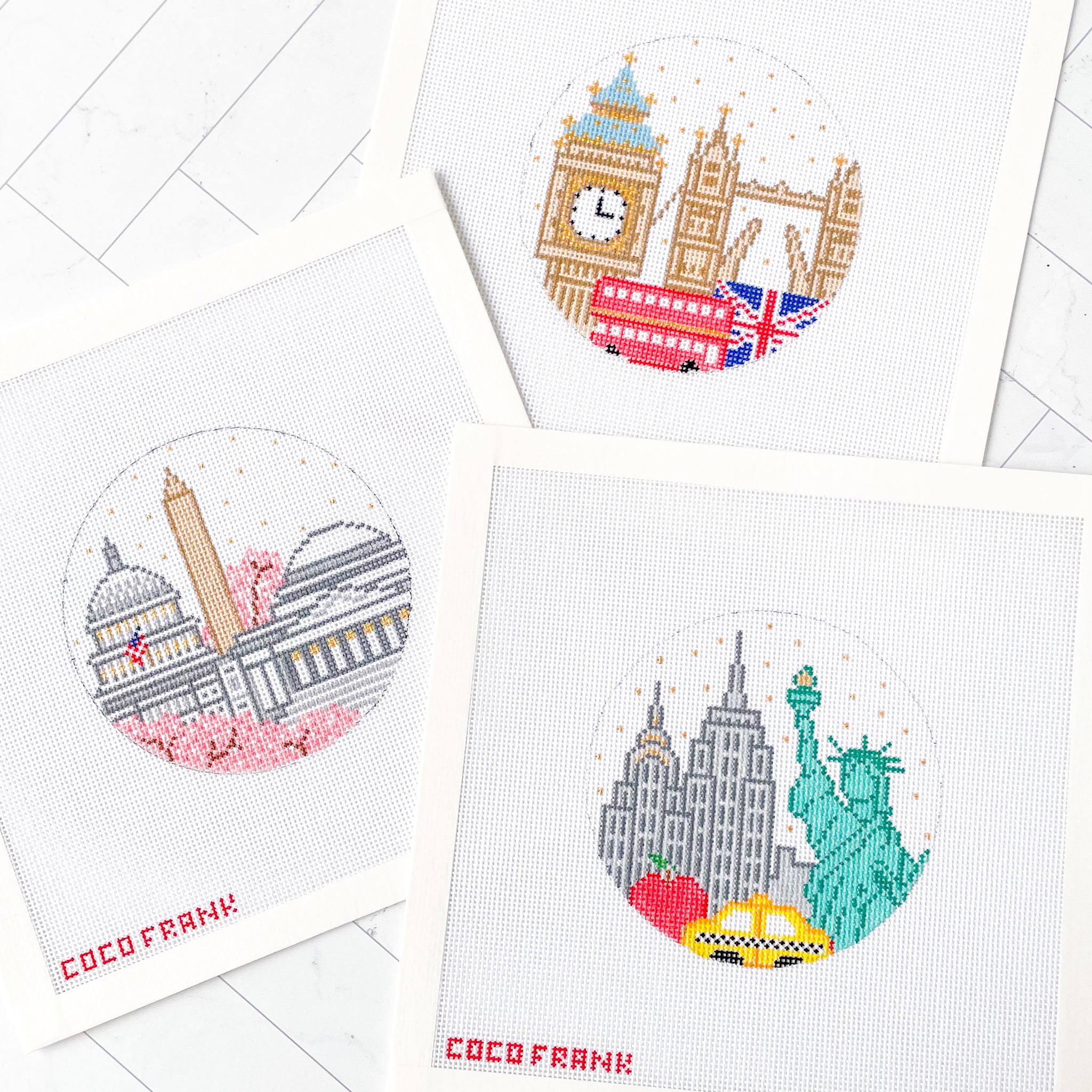 Washington dc needlepoint canvas 18 mesh coco frank studio