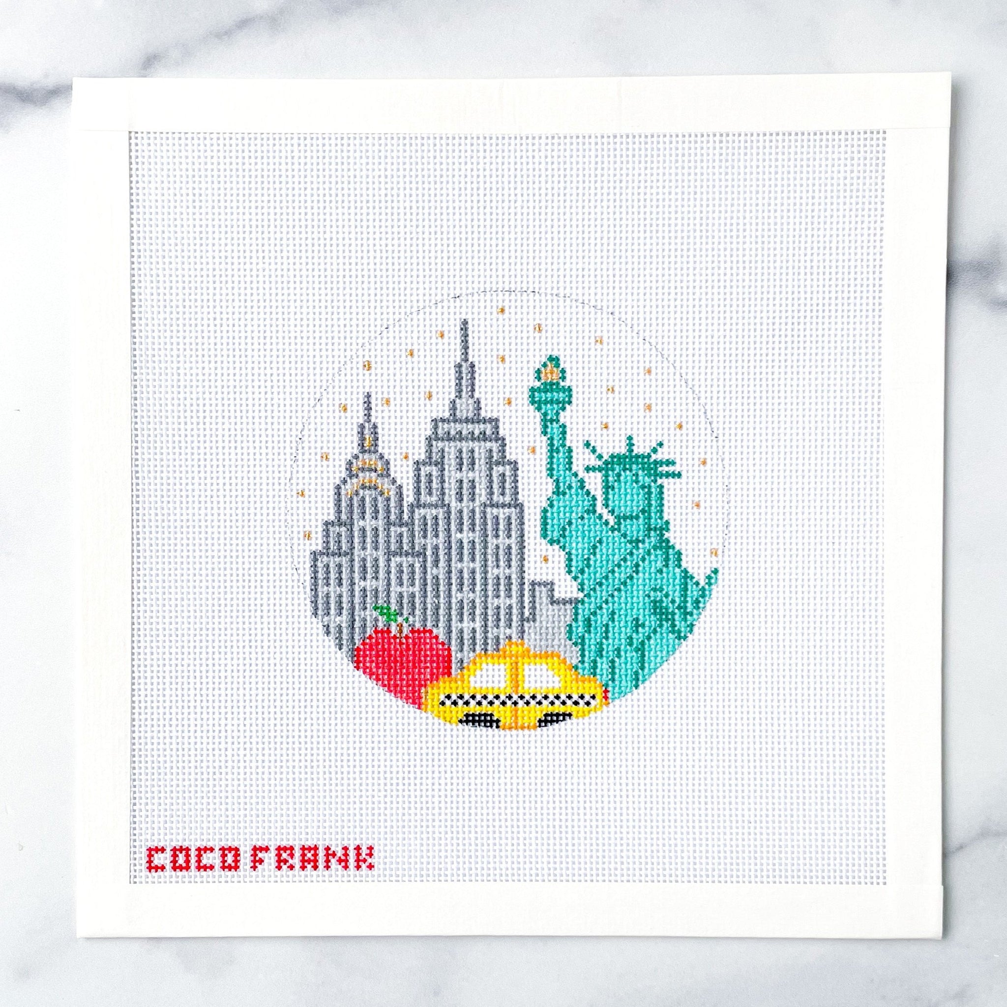 NYC Needlepoint Canvas 18 Mesh Coco Frank Studio
